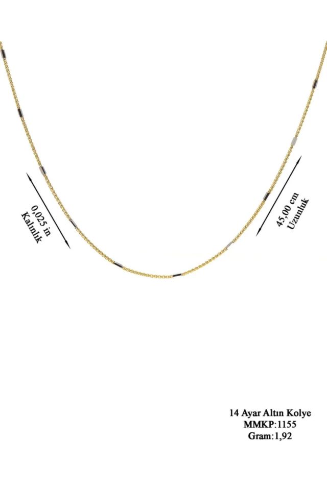 Moom Mücevherat Kadın minimalize 14 Ayar Altın Forse Zincir