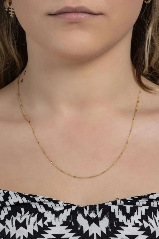 Moom Mücevherat Kadın minimalize 14 Ayar Altın Forse Zincir