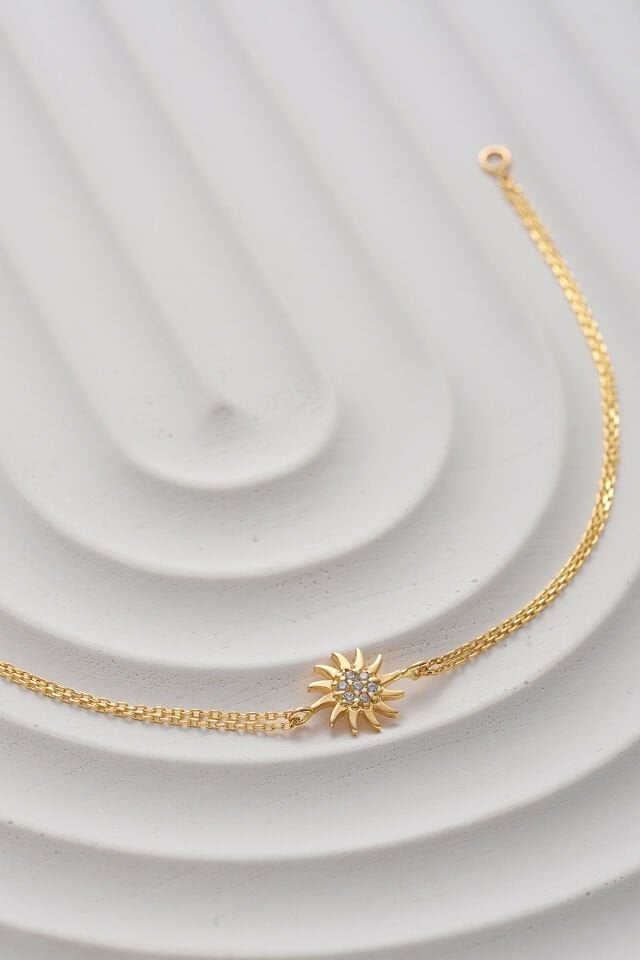 14 Ayar Altın Güneş Bileklik