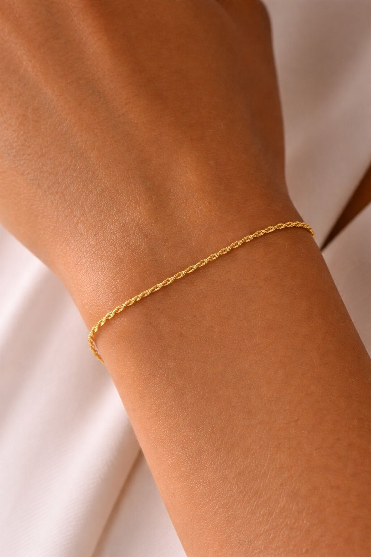 14 Ayar Altın Halat Bilelik