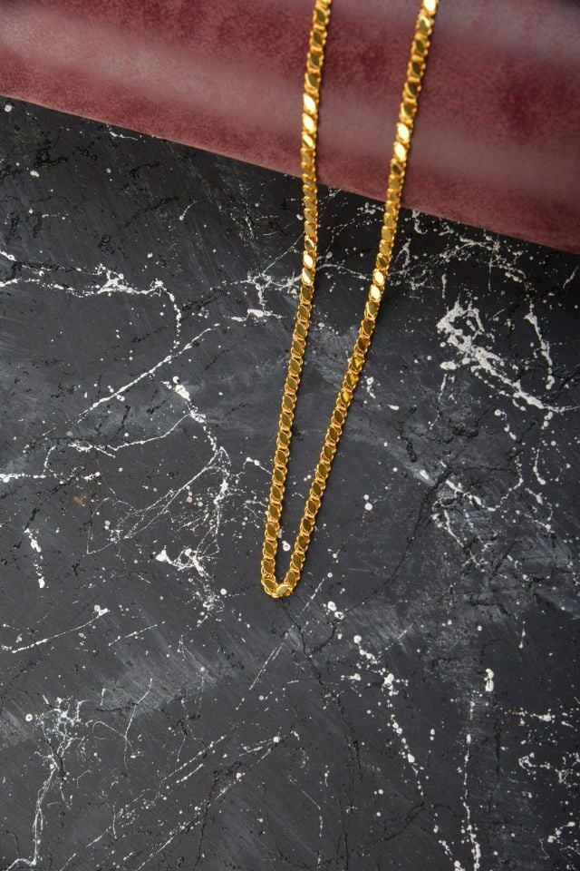 Moom Mücevherat Kadın 14 Ayar Altın Pullu Zincir