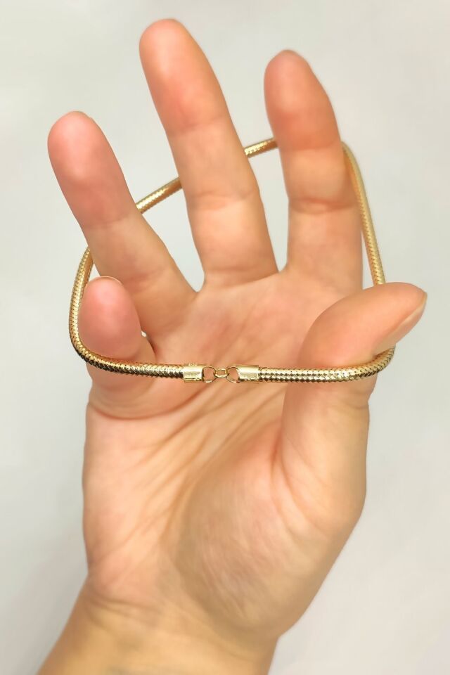 14 Ayar Altın Bileklik Esnek Her Bileğe Uygun Boyutta Ayarlanabilir Bilezik