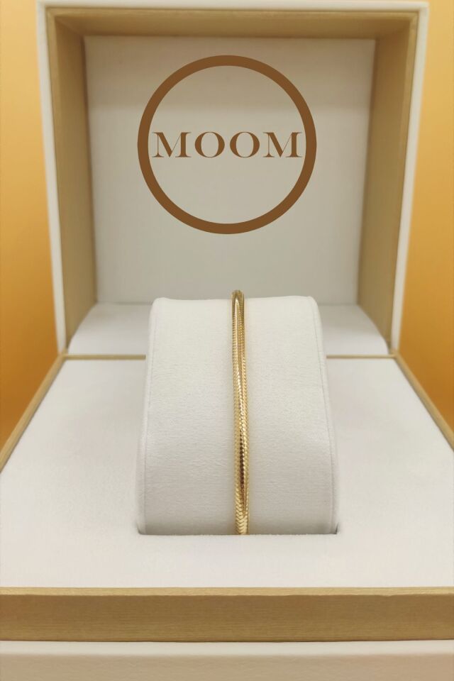 14 Ayar Altın Bileklik Esnek Her Bileğe Uygun Boyutta Ayarlanabilir Bilezik