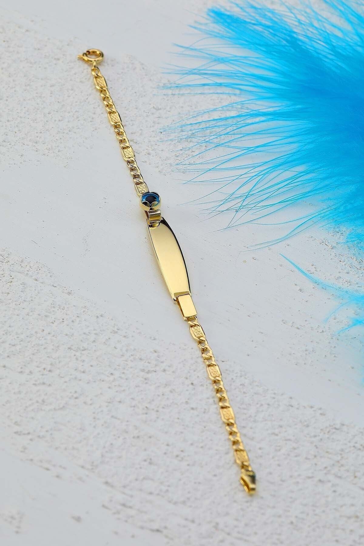 Çocuk 14 Ayar Altın Nazar Göz Künye