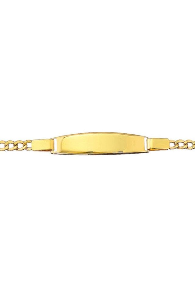 Unisex Çocuk Altın Künye 14 Ayar Bileklik