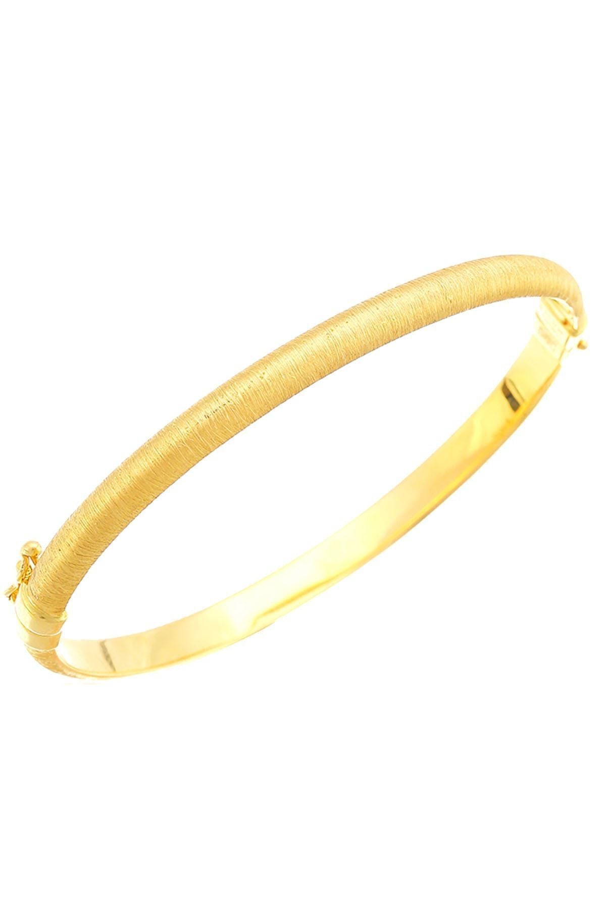 Kadın 14 Ayar Altın Simli Fantezi Kelepçe