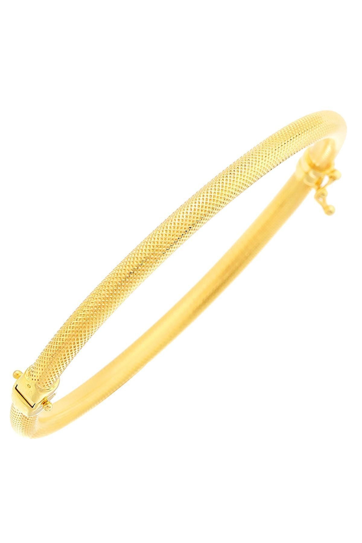 Kadın Altın Italyan Lazerli Kelepçe