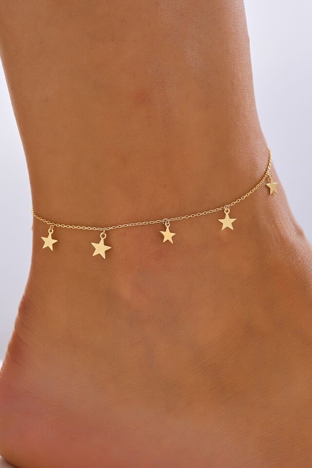 14 Ayar Altın Halhal Yıldız Sallantılı Halhal