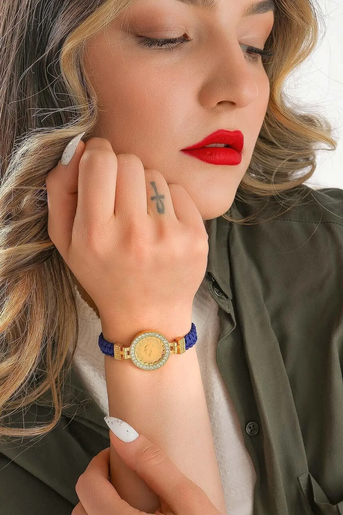 Moom Mücevherat Kadın Yeni Tarihli 22 Ayar Çeyrek Altın Bileklik