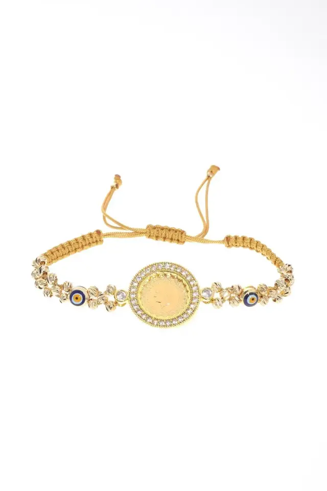 Moom Mücevherat Kadın Yeni Tarihli 22 Ayar Çeyrek Altın Bileklik