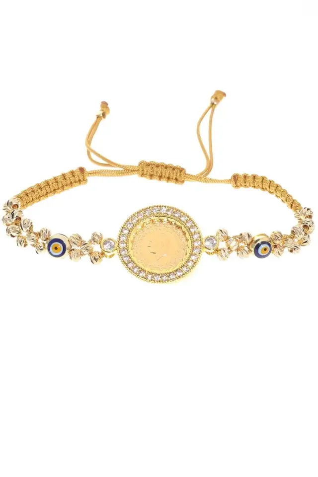 Moom Mücevherat Kadın Yeni Tarihli 22 Ayar Çeyrek Altın Bileklik