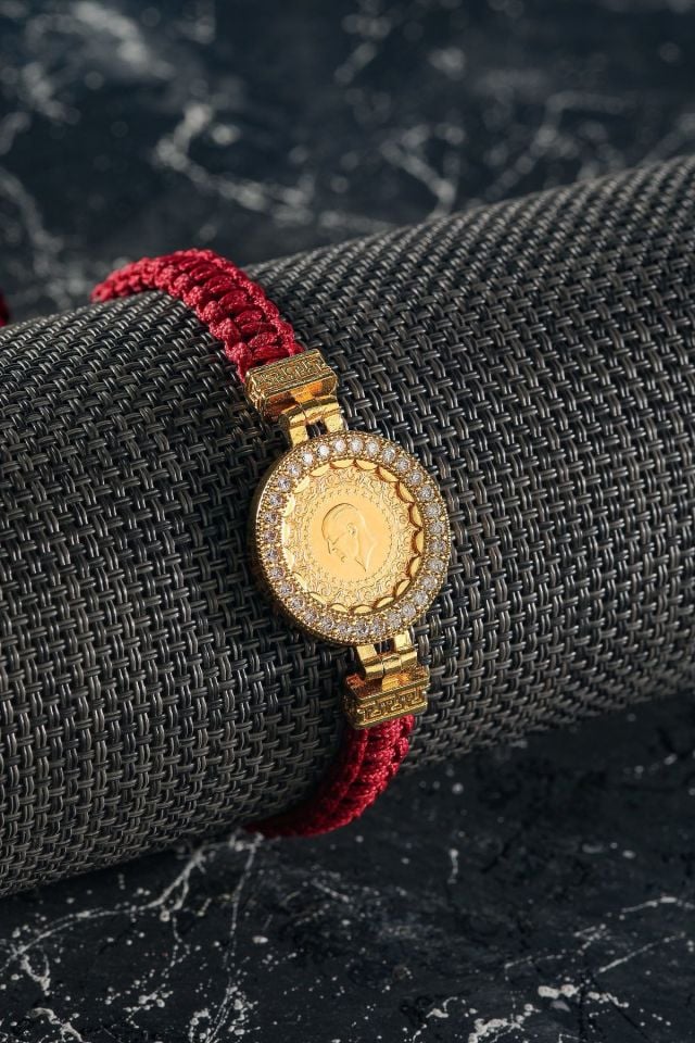 Moom Mücevherat Kadın Yeni Tarihli 22 Ayar Çeyrek Altın Bileklik