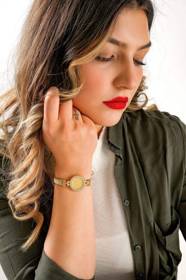 Moom Mücevherat Kadın Yeni Tarihli 22 Ayar Çeyrek Altın Bileklik