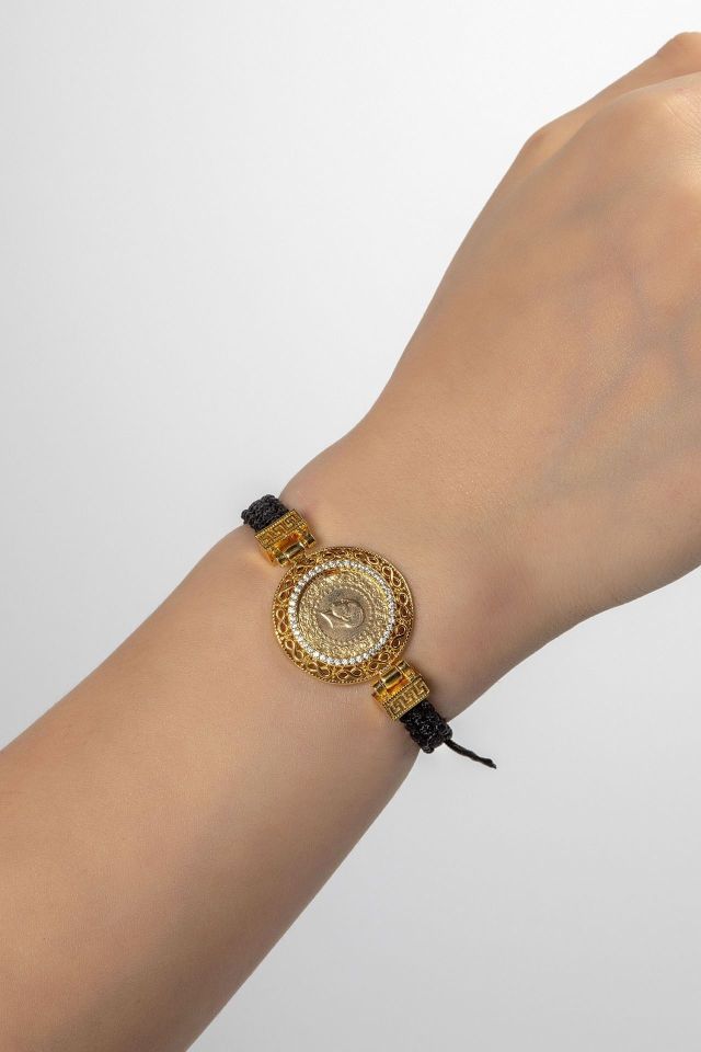 Moom Mücevherat Kadın Yeni Tarihli  22 Ayar Çeyrek Altın Bileklik