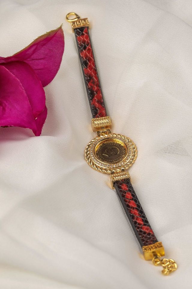 Moom Mücevherat Kadın Yeni Tarihli 22 Ayar Altın Çeyrek Altın Bileklik