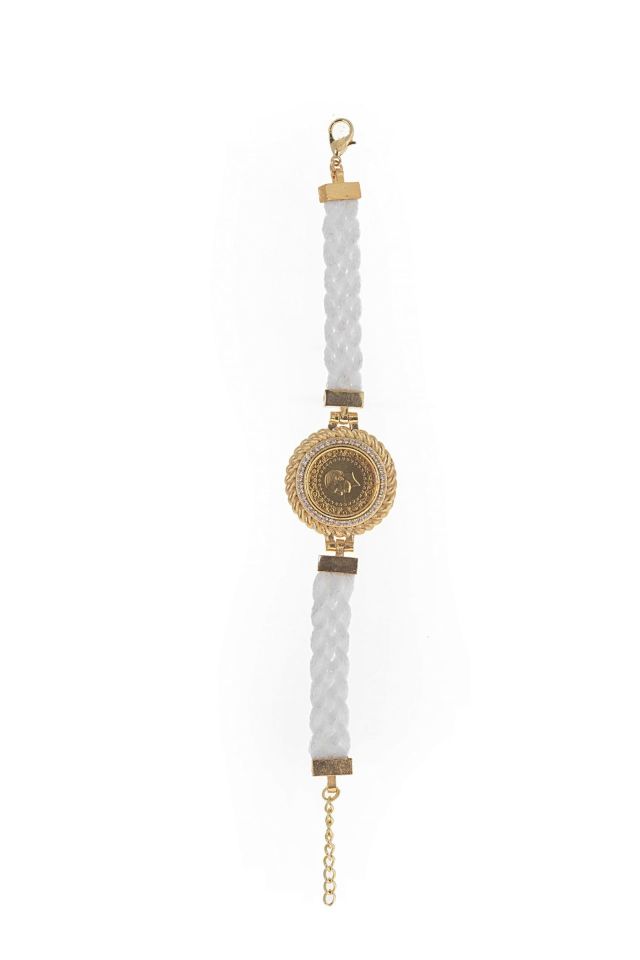 Moom Mücevherat Kadın Yeni Tarihli 22 Ayar Altın Çeyrek Altın Bileklik