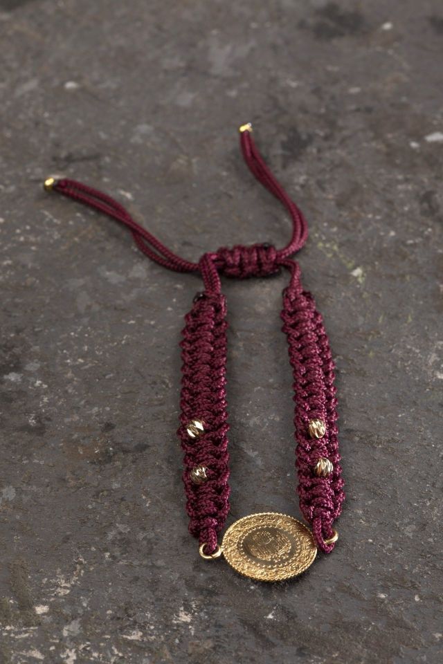 Moom Mücevherat Kadın Yeni Tarihli 22 Ayar Çeyrek Altın Bileklik