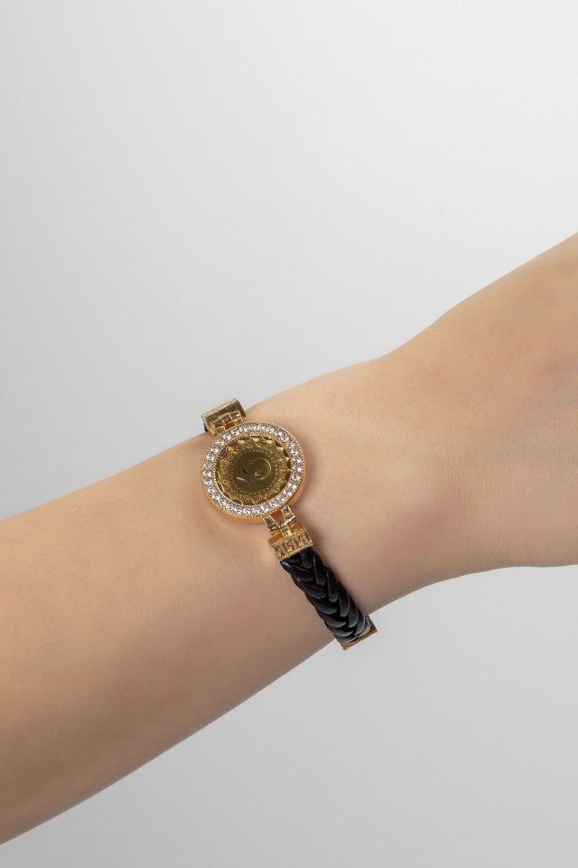 Moom Mücevherat Kadın Yeni Tarihli 22 Ayar Çeyrek Altın Bileklik