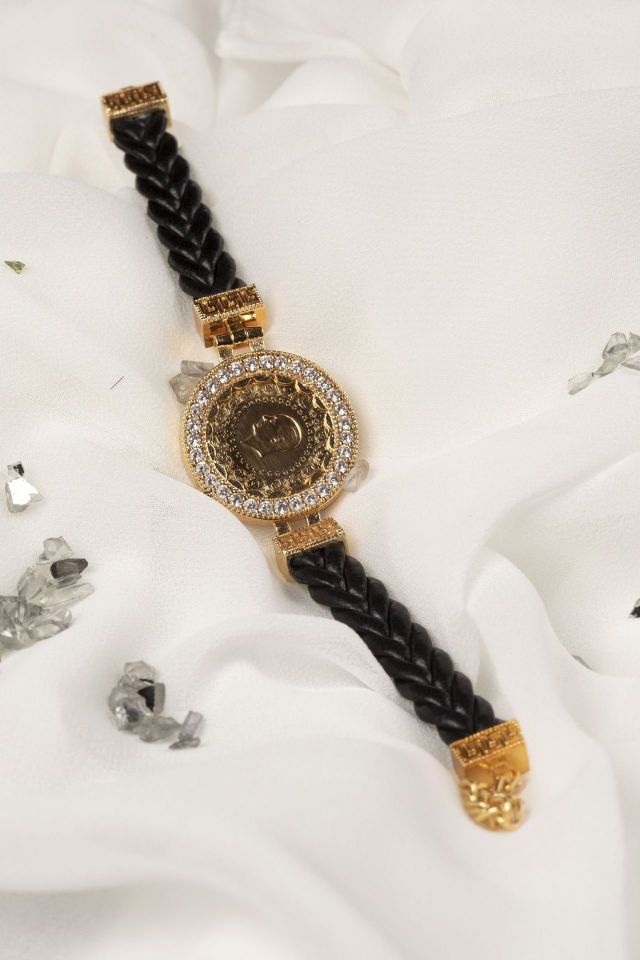 Moom Mücevherat Kadın Yeni Tarihli 22 Ayar Çeyrek Altın Bileklik