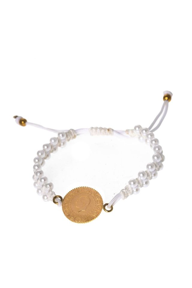 Moom Mücevherat Kadın Yeni Tarihli 22 Ayar Çeyrek Altın Bileklik