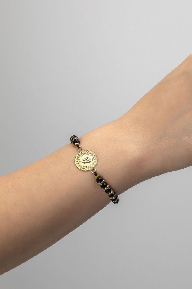 Moom Mücevherat Kadın Yeni Tarihli 22 Ayar Çeyrek Altın Bileklik