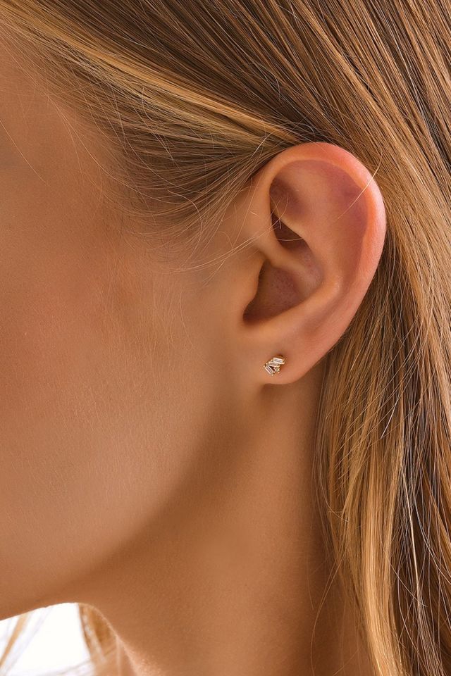 MOOM MÜCEVHERAT 14 Ayar Altın Tragus Küpe Baget Vidalı