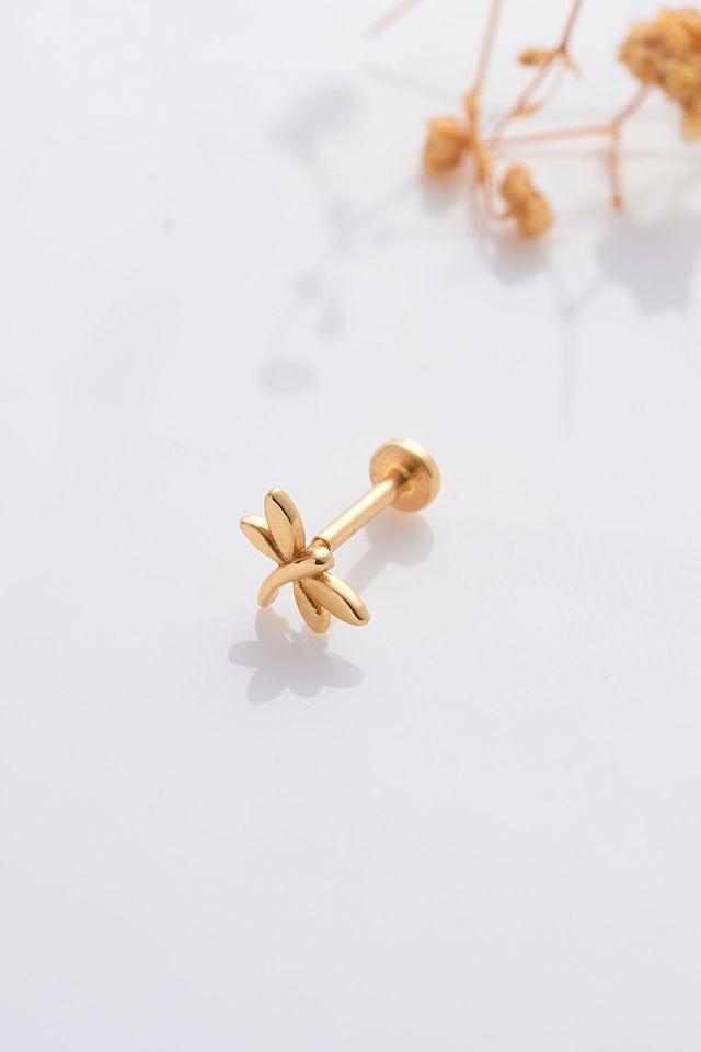 MOOM MÜCEVHERAT 14 Ayar Altın Tragus Küpe Yusufcuk Vidalı