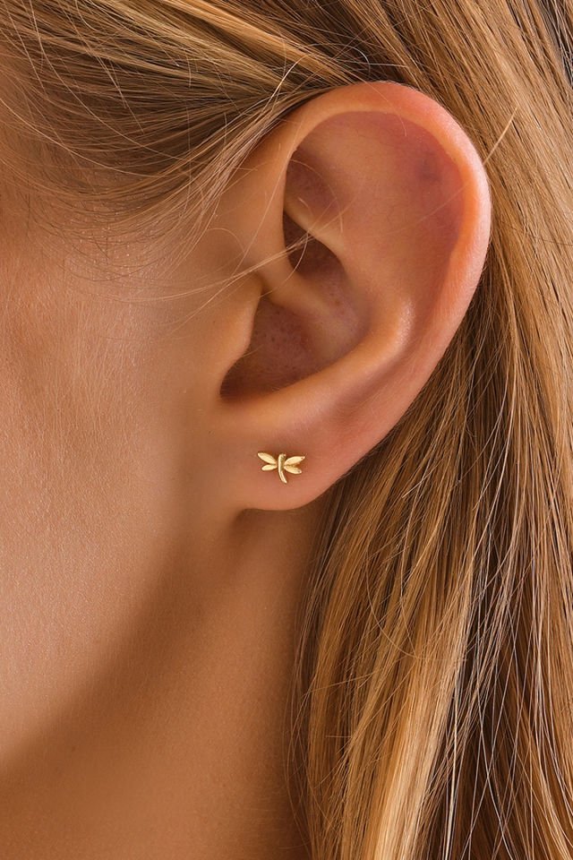 MOOM MÜCEVHERAT 14 Ayar Altın Tragus Küpe Yusufcuk Vidalı