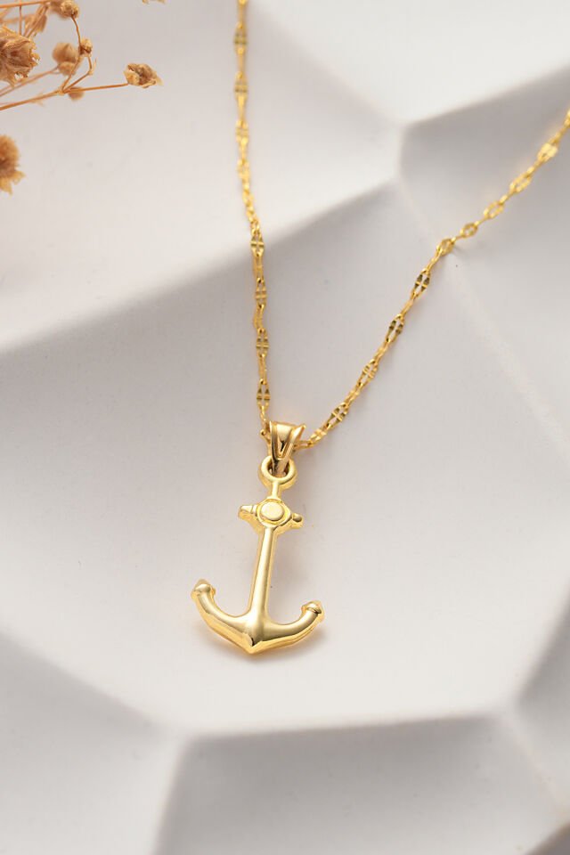 14 Ayar Altın Çapa Kolye Ucu