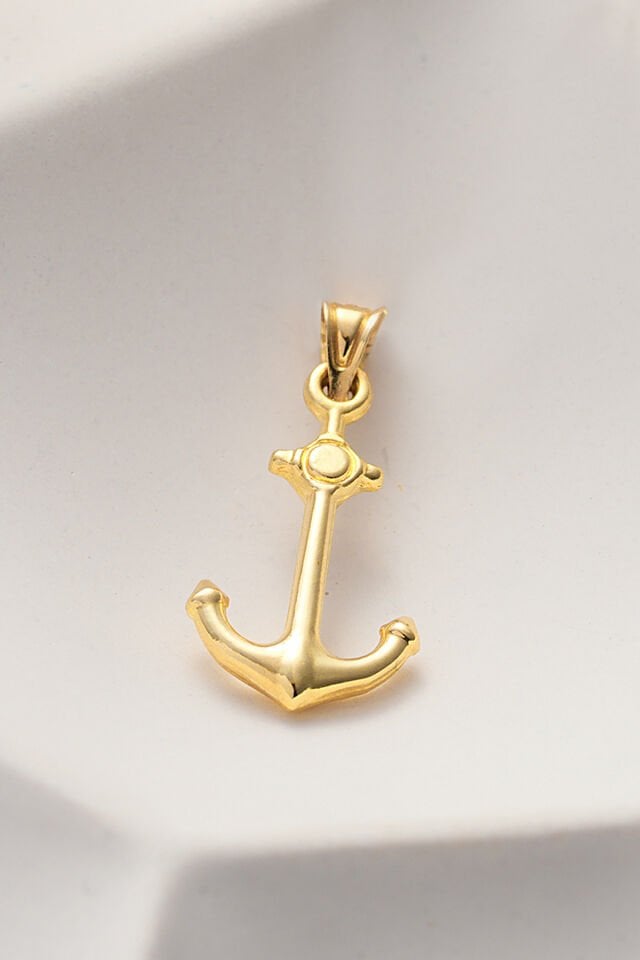 14 Ayar Altın Çapa Kolye Ucu