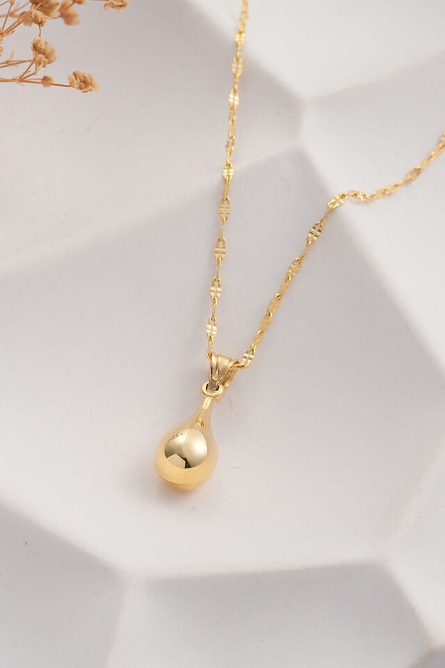 14 Ayar Altın Damla Kolye Ucu