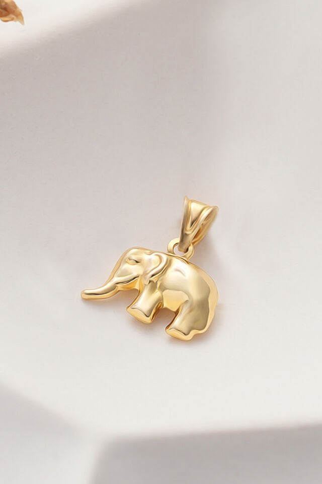 14 Ayar Altın Fil Kolye Ucu