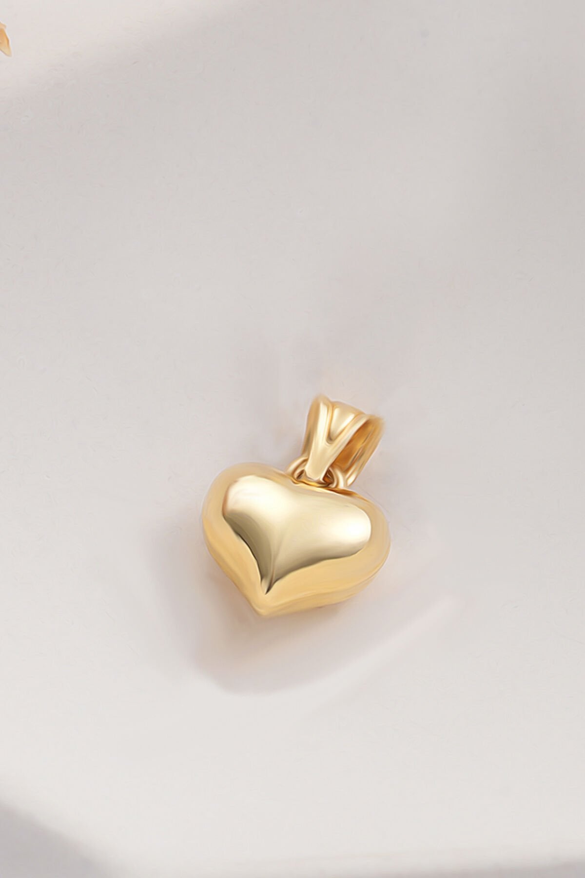 14 Ayar Altın Kalpli Kolye Ucu