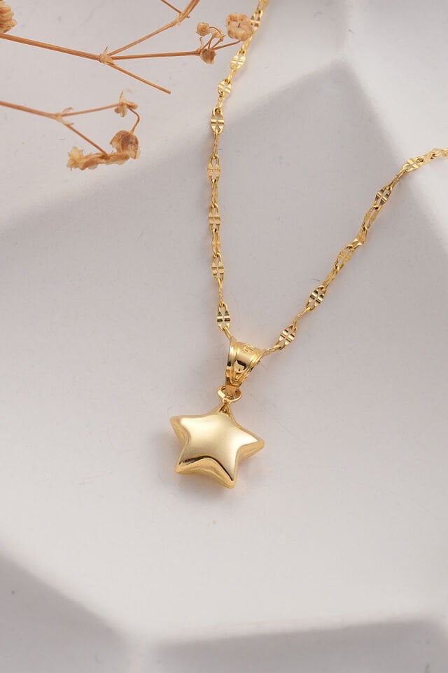 14 Ayar Altın Yıldız Kolye Ucu