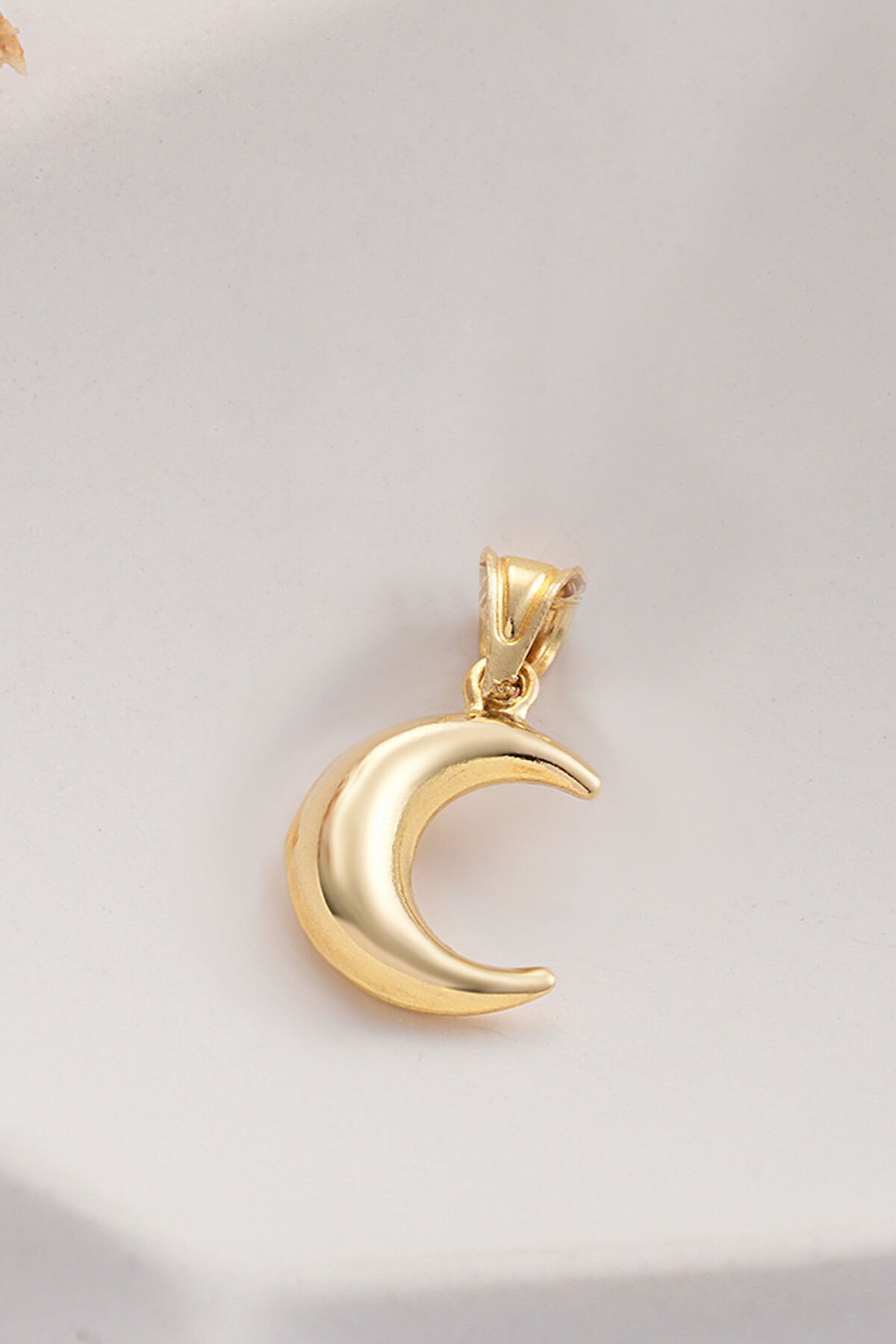 14 Ayar Altın Hilal Kolye Ucu