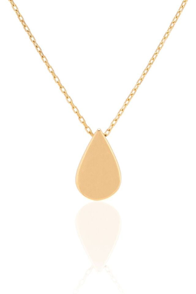 14 Ayar Altın Kolye Gözyaşı Damla Altın Kolye