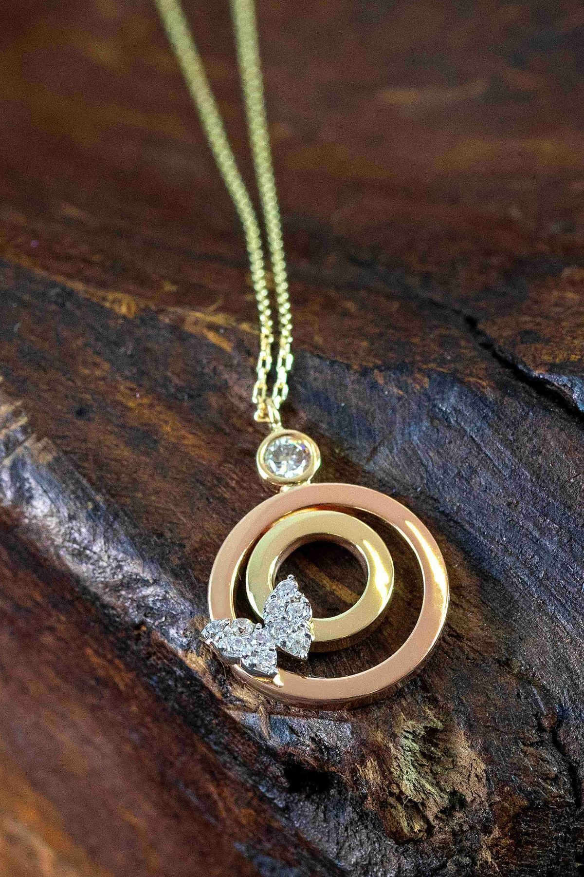 14 Ayar Altın Kolye Kelebek Desenli Altın Kolye