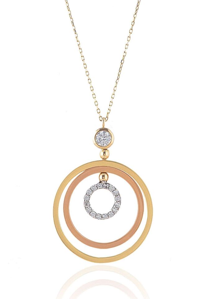 14 Ayar Altın Kolye Su Damlası Altın Kolye