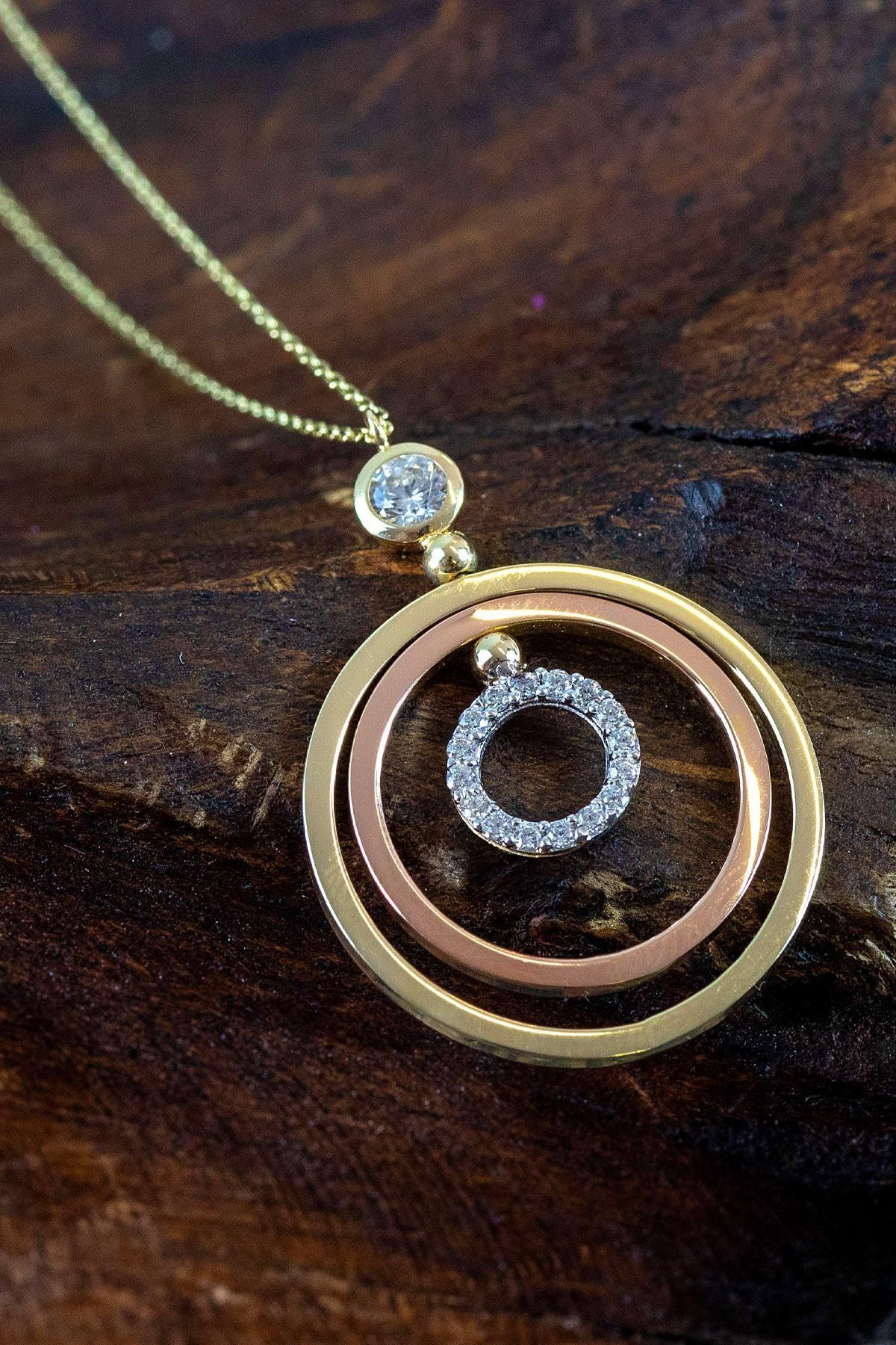 14 Ayar Altın Kolye Su Damlası Altın Kolye