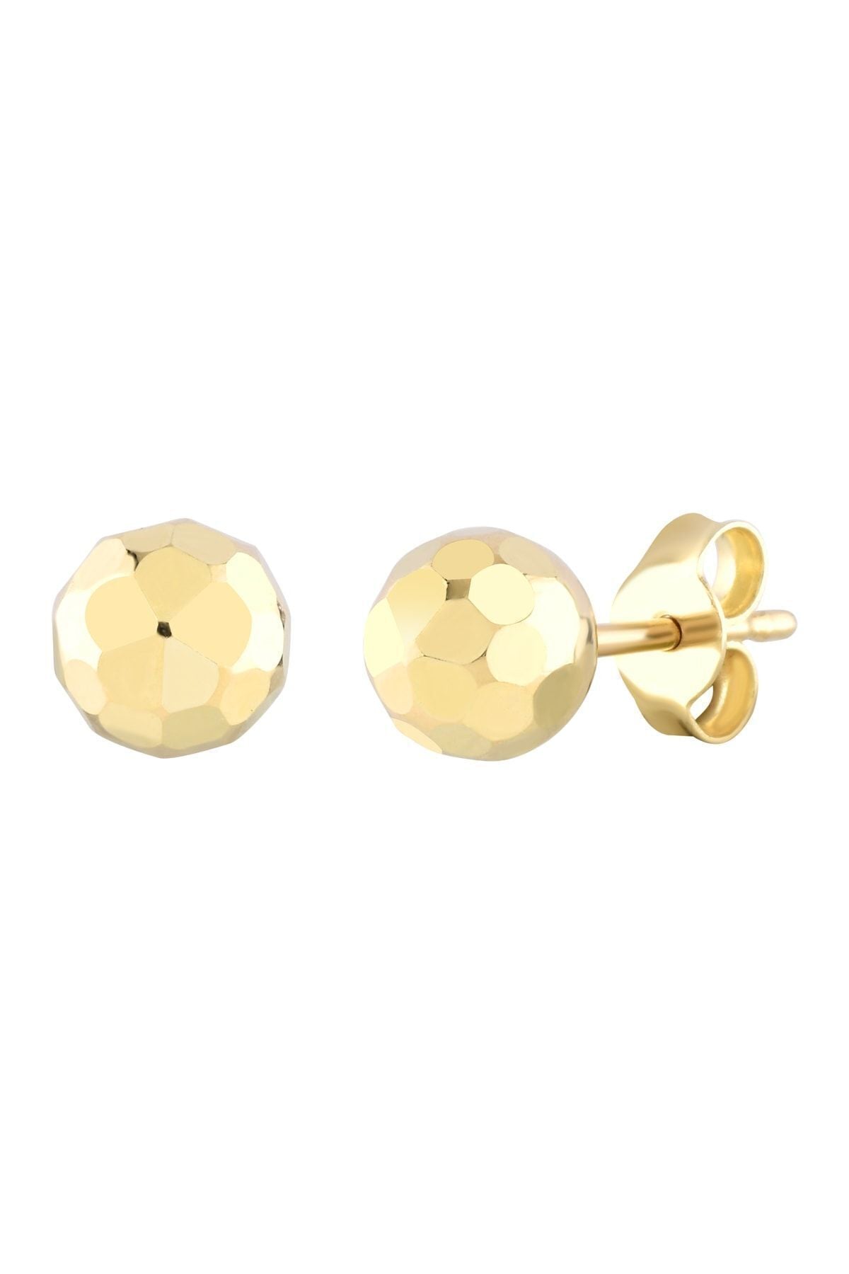 14 Ayar Altın Minimalist Vidalı Top Küpe 1.8 Cm