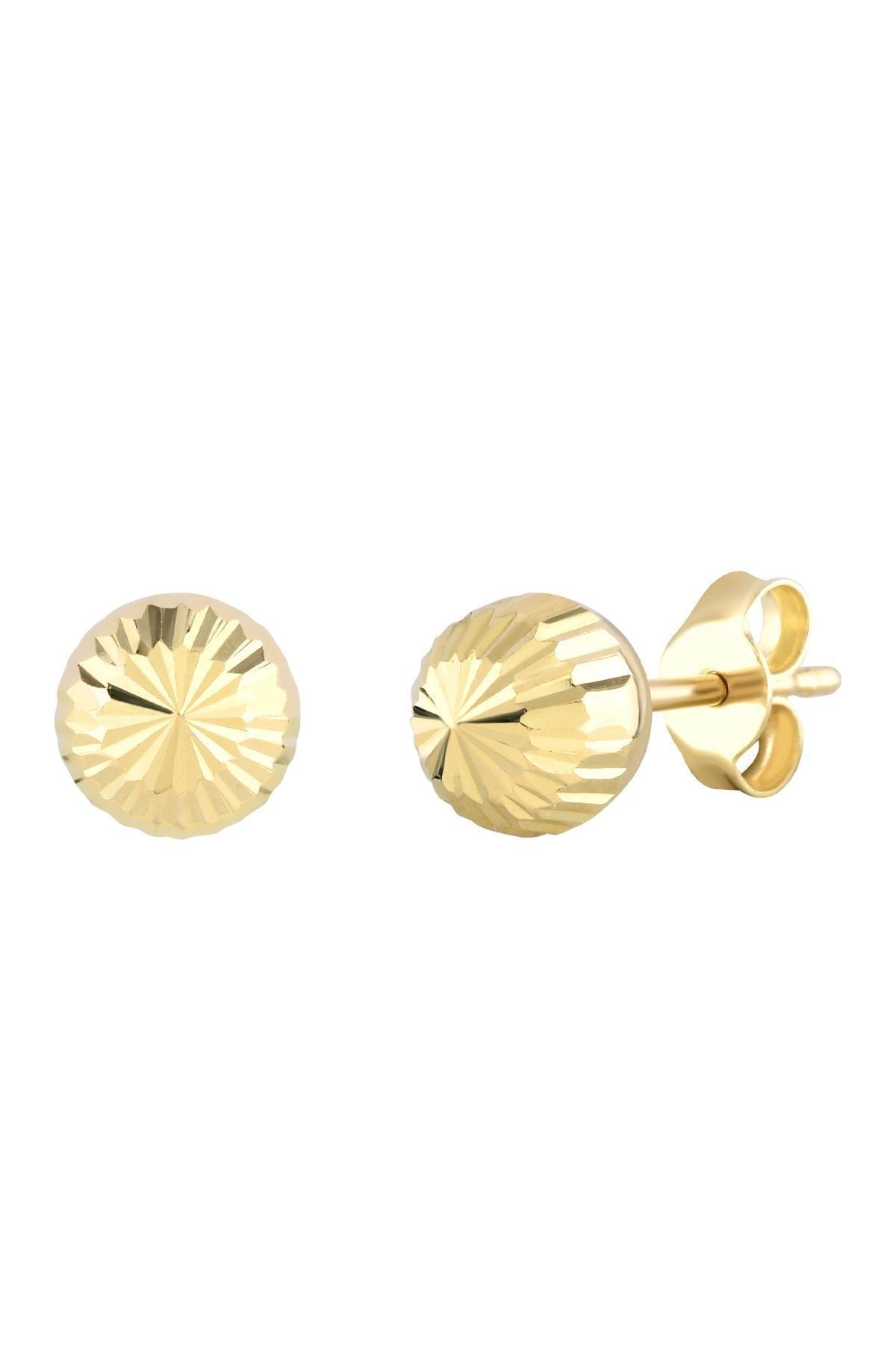 14 Ayar Altın Minimalist Vidalı Top Küpe 1.8 Cm