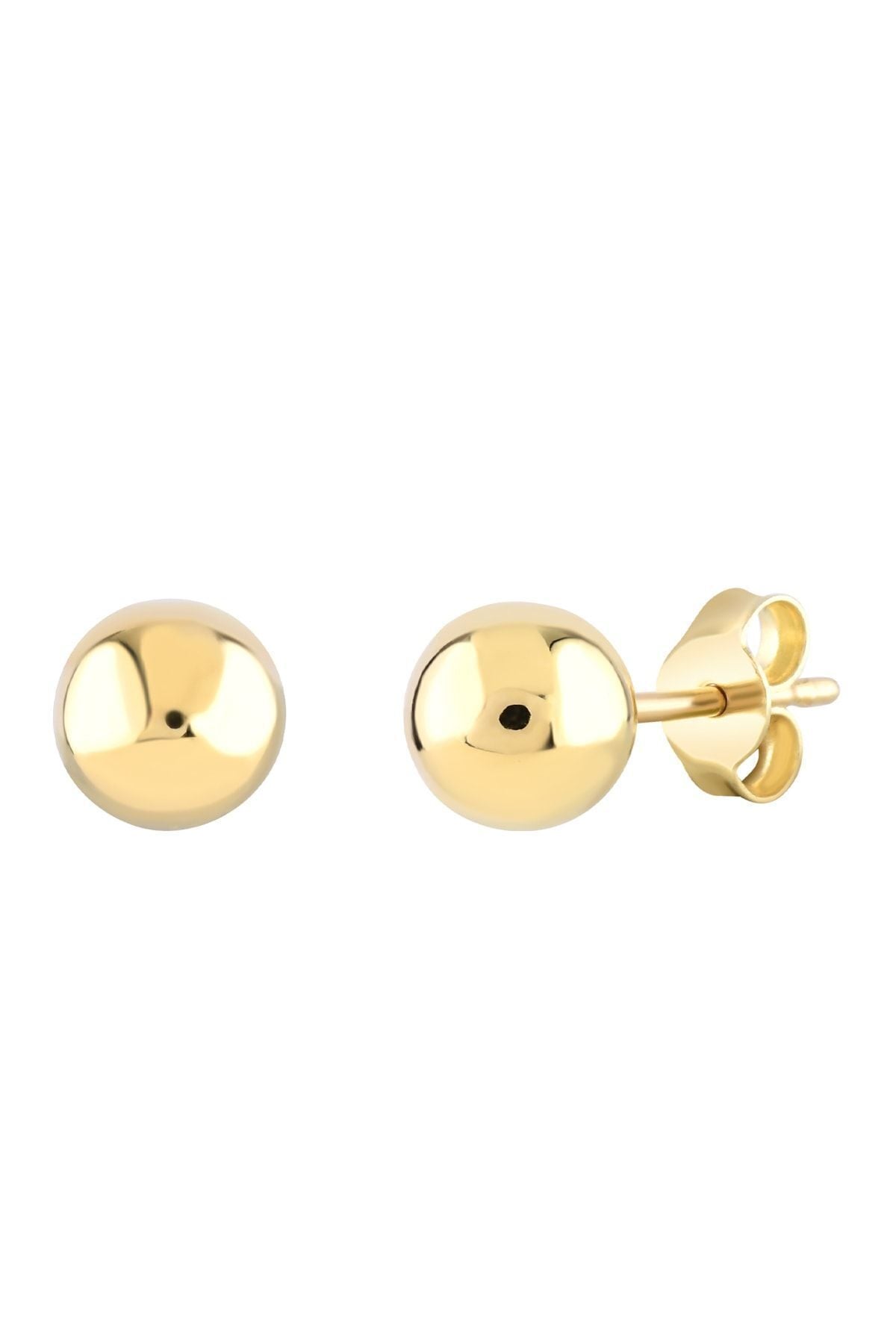 14 Ayar Altın Minimalist Vidalı Top Küpe 1.8 Cm