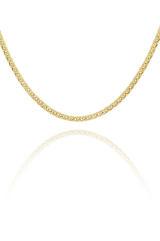 14 Ayar Altın Zincir Kolye Tilki Kuyruğu Zincir Kolye 2,30 Mm Kalınlık