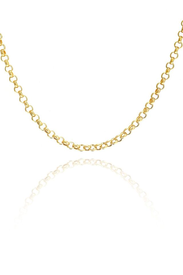 14 Ayar Altın Zincir Kalın Doc Zincir Kolye 4,30 Mm Kalınlık