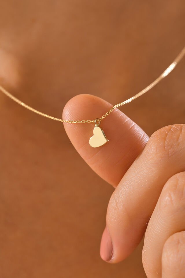 14 Ayar Altın Kalp Kolye