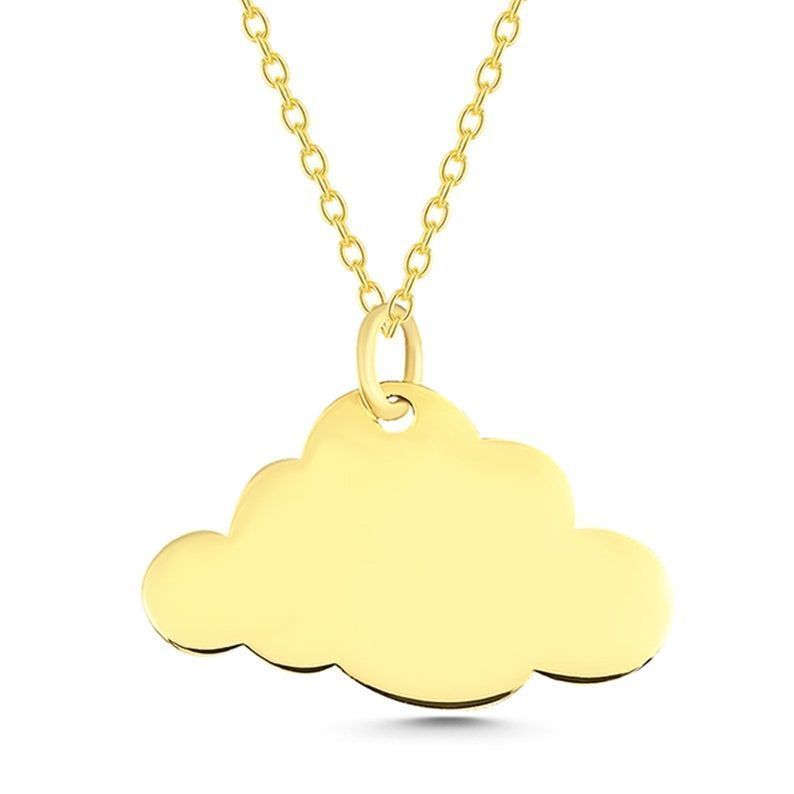 Moom Mücevherat Kadın 14 Ayar Altın Bulut Kolye ''45 cm''