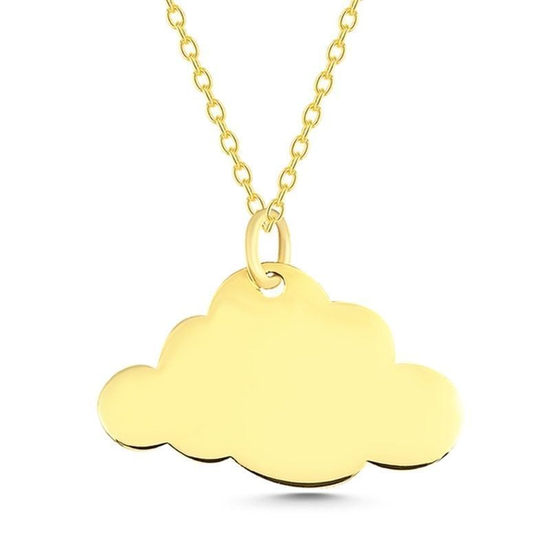 Moom Mücevherat Kadın 14 Ayar Altın Bulut Kolye ''45 cm''