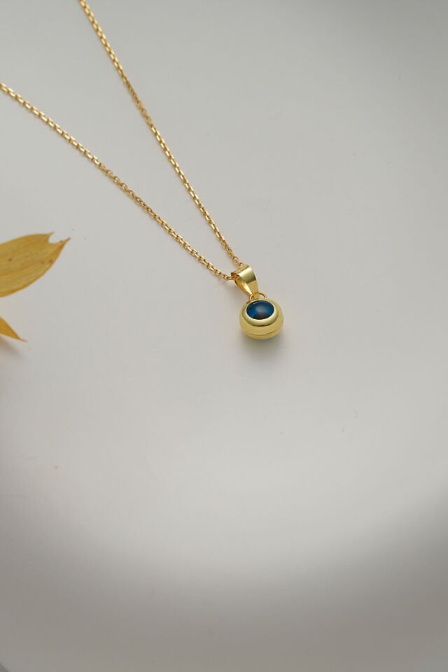 14 Ayar Altın Mini Nazar Göz Kolye