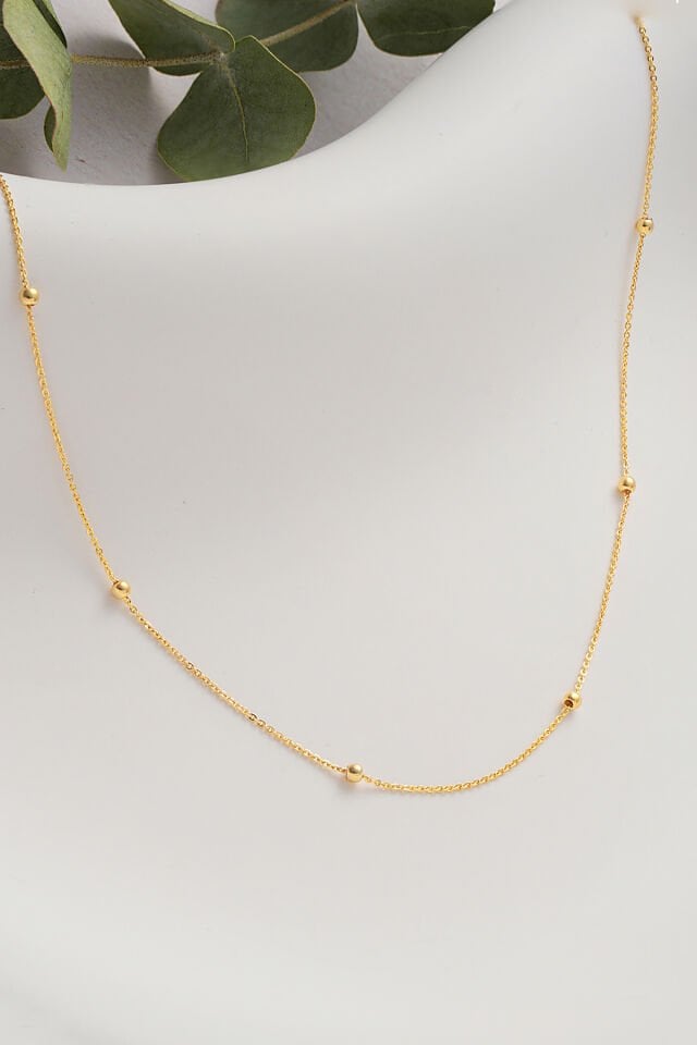 14 Ayar Altın Parlak Dorika Toplu Forse Zincir Kolye