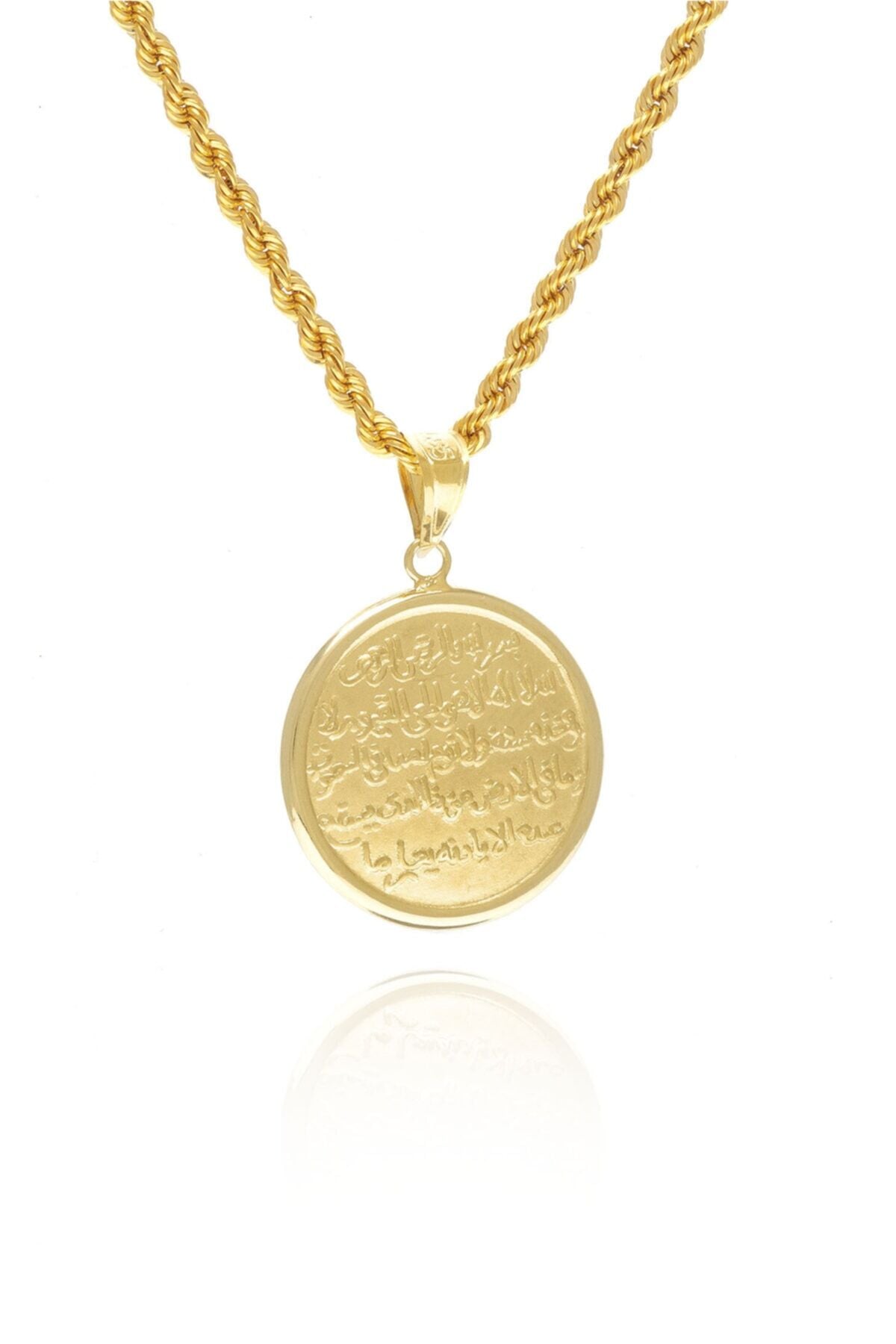 Kadın 14 Ayar Altın Halat Zincirli Kolye